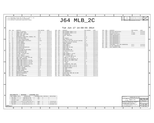 APPLE MAC MINI A1347 2014 J64 MLB_2C 820-5509-A  051-1907 SCHEMATIC